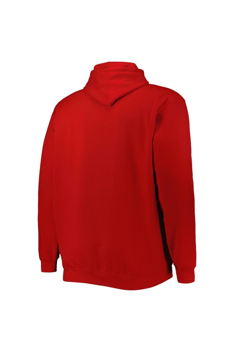 Men's Red Atlanta Hawks Big & Tall Heart & Soul Pullover Hoodie, Alternate, color, Red