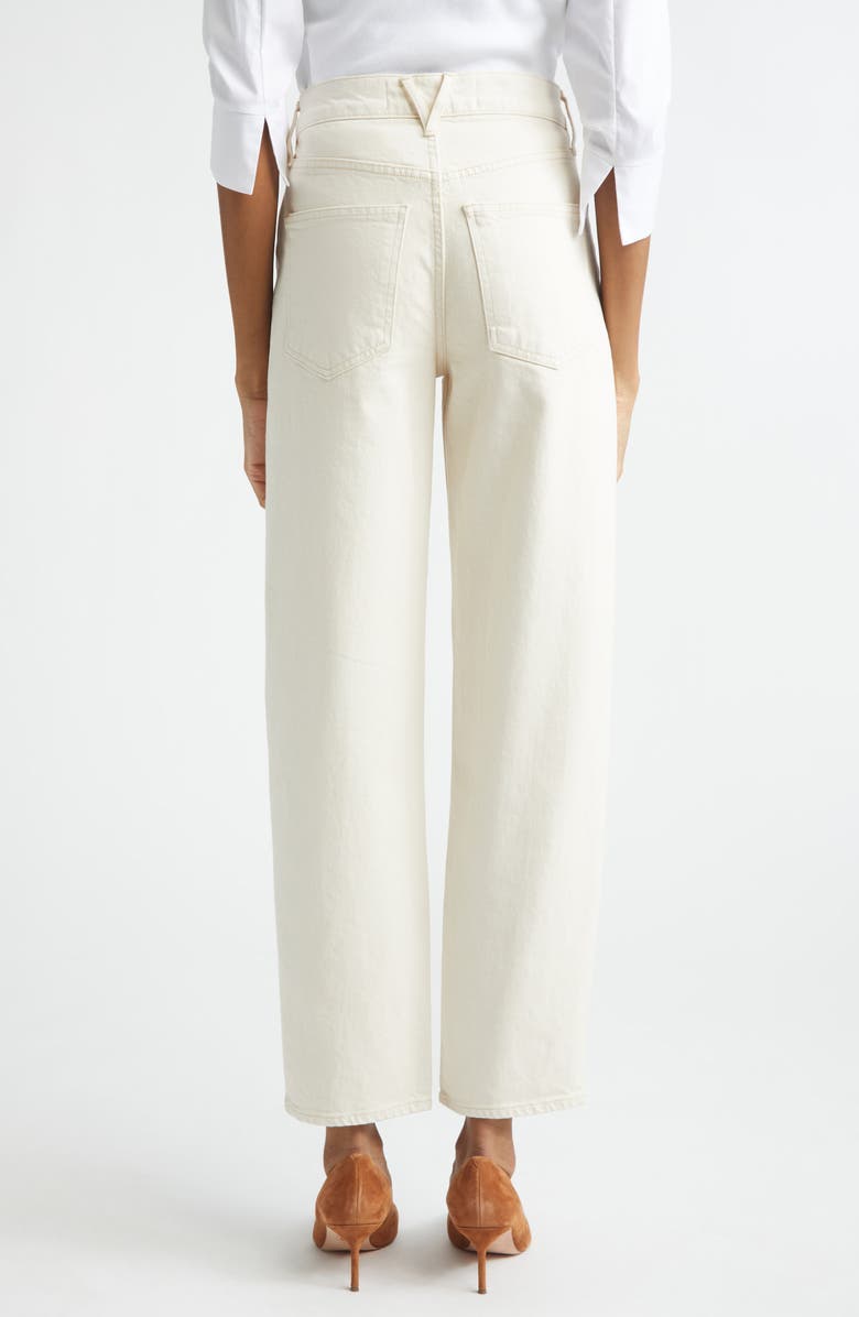 Veronica Beard Harley Arc Leg Jeans, Alternate, color, Ecru