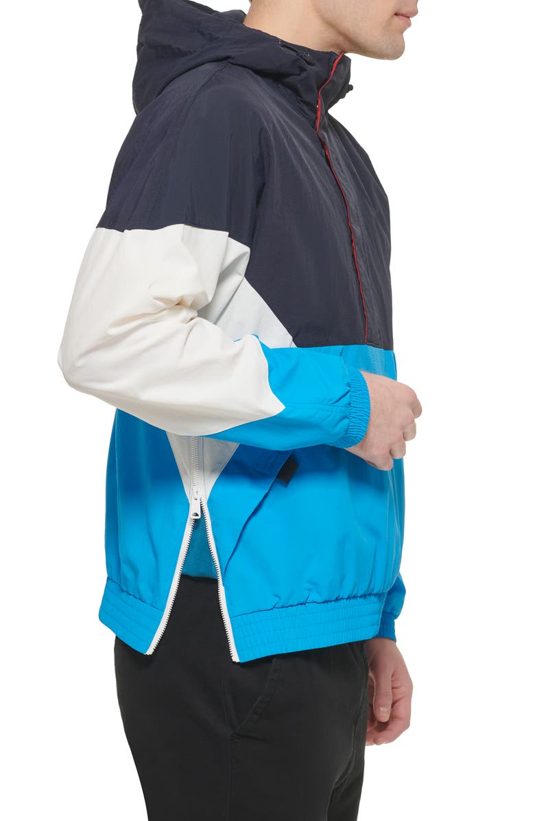 Tommy Hilfiger Retro Water Resistant Anorak, Alternate, color, Navy/White/Blue