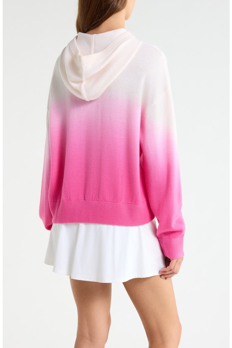 Dip Dyed Merino Wool Hoodie, Alternate, color, CHALK WHITE / KNOCKOUT PINK