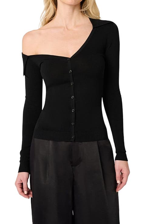 Off The Shoulder Collared Shirt