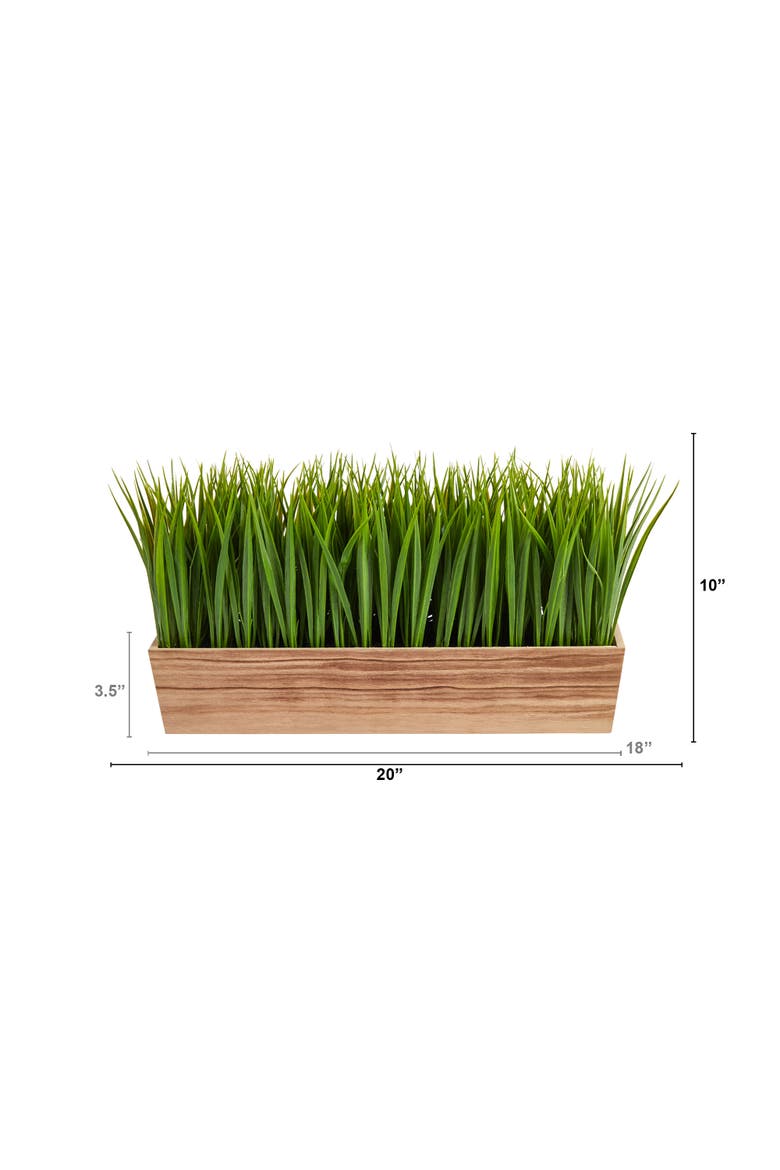 20-in Vanilla Grass Artificial Plant in Decorative Planter, Alternate, color, Green