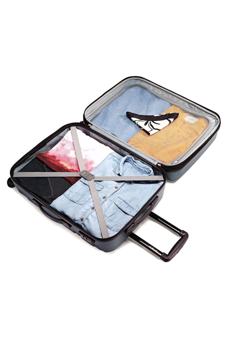 Omni PC Hardside Expandable 20" Carry On Spinner Luggage, Alternate, color, Navy