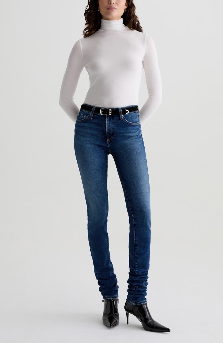 AG Viola Mid Rise Stacked Skinny Jeans, Alternate, color, Forgotten