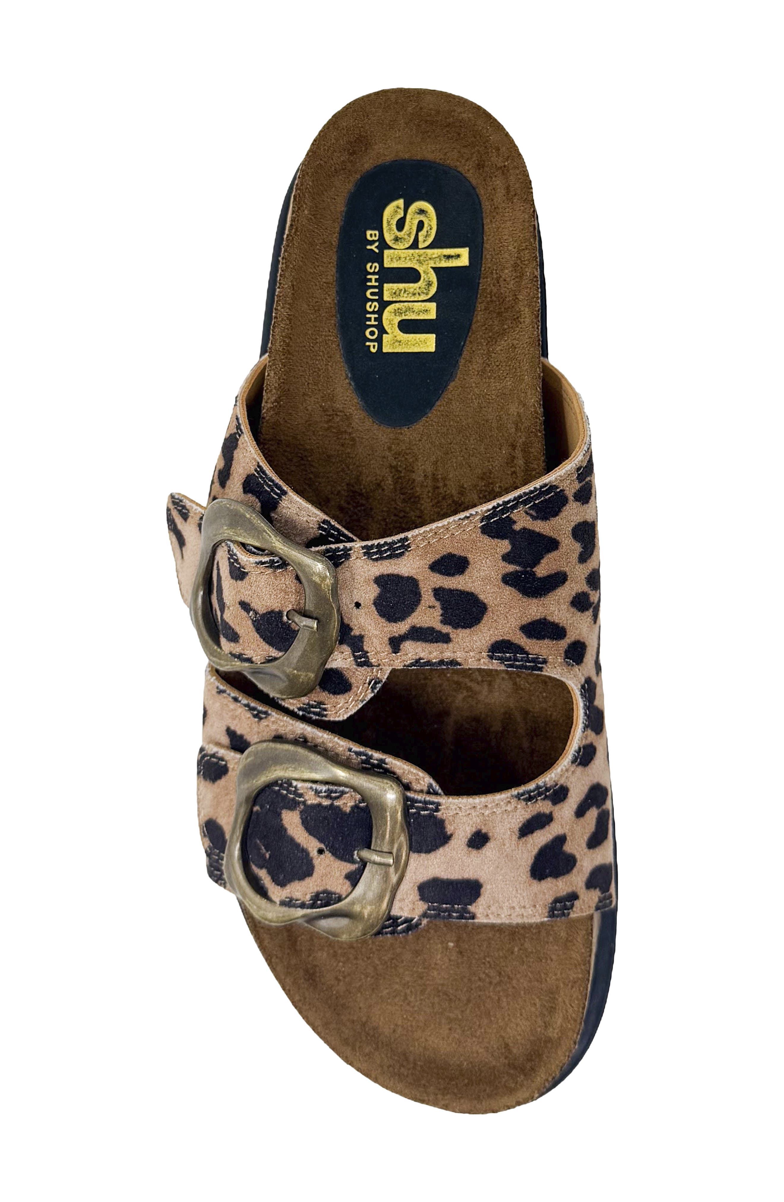 Brooke Slide Sandal, Alternate, color, LEOPARD