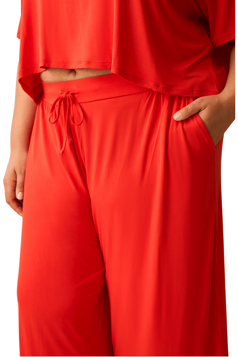Aria Casual Lounge Pants, Alternate, color, Bright Red