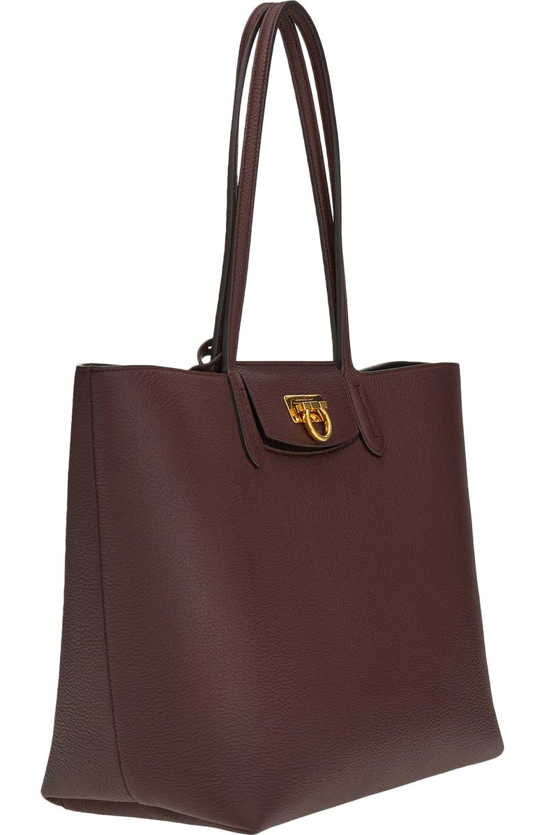 FERRAGAMO Travel Leather Tote, Alternate, color,