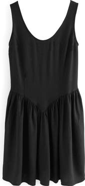 NEXT Linen Blend Sleeveless Fit & Flare Minidress