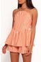 Valencia Stripe Cotton Halter Neck Top