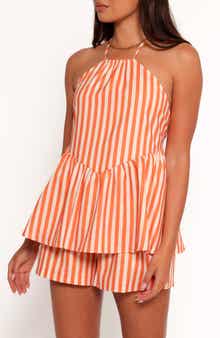 Petal & Pup Valencia Stripe Cotton Halter Neck Top