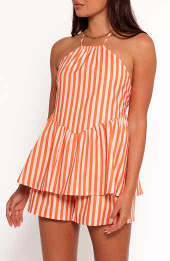 Petal & Pup Valencia Stripe Cotton Halter Neck Top