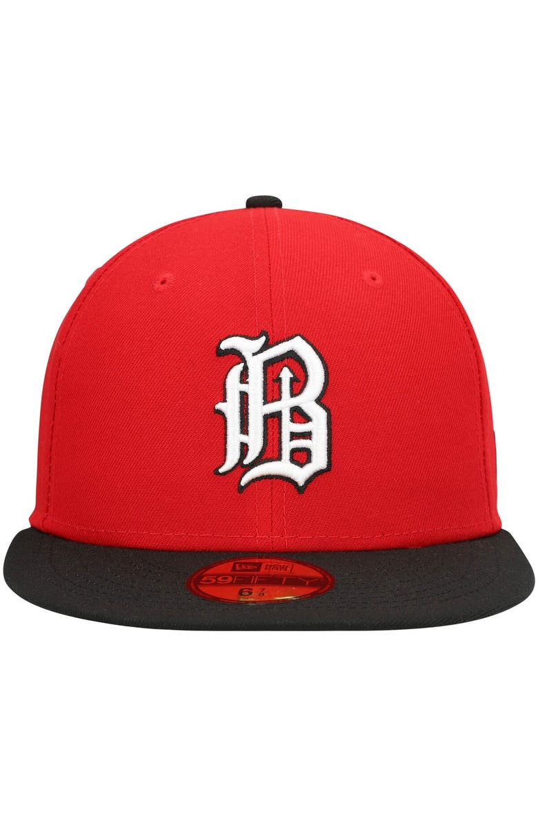 New Era Men's New Era Red Birmingham Barons Alternate Authentic Collection 59FIFTY Fitted Hat, Alternate, color, Red