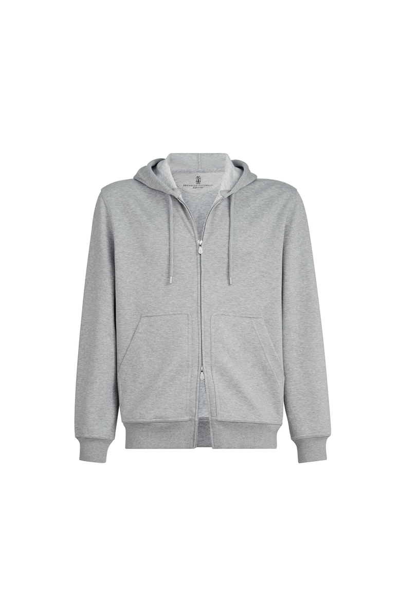 Brunello Cucinelli Double cloth sweatshirt, Main, color, Medium Grey