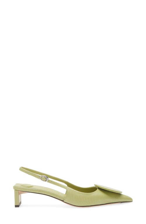 Jacquemus 40mm The Low Duelo Slingback Pumps In Green 550