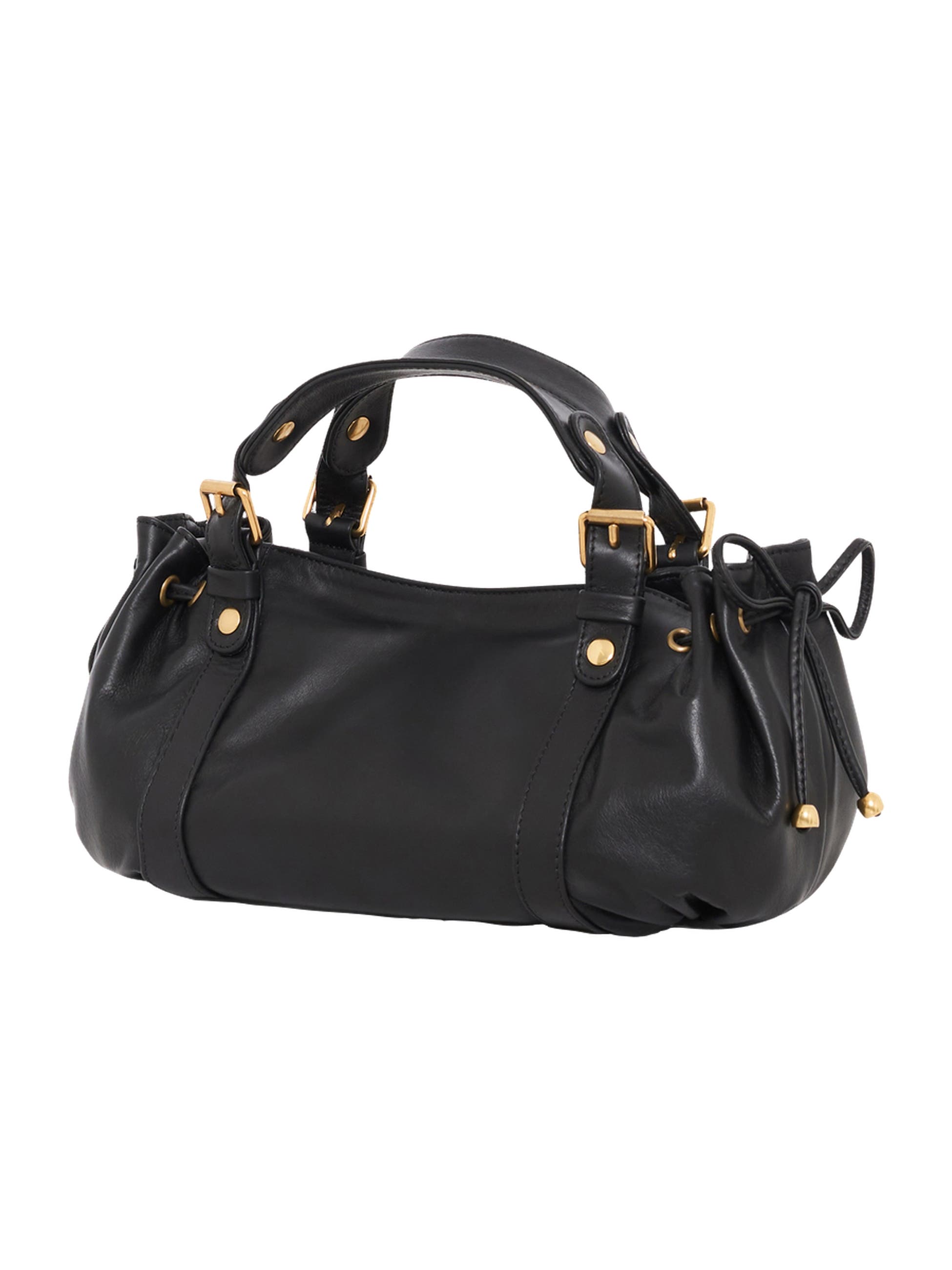 GERARD DAREL 12H Mini Leather Shoulder Bag, Alternate, color, Black