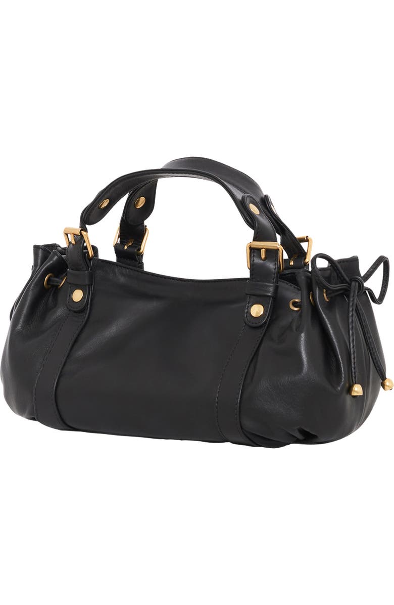 GERARD DAREL 12H Mini Leather Shoulder Bag, Alternate, color, Black