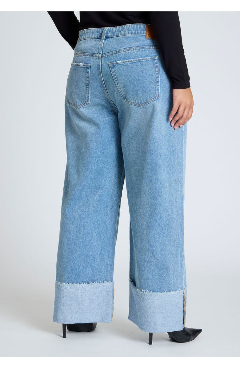 ELOQUII Tall Cuff Jean, Alternate, color, Light Wash