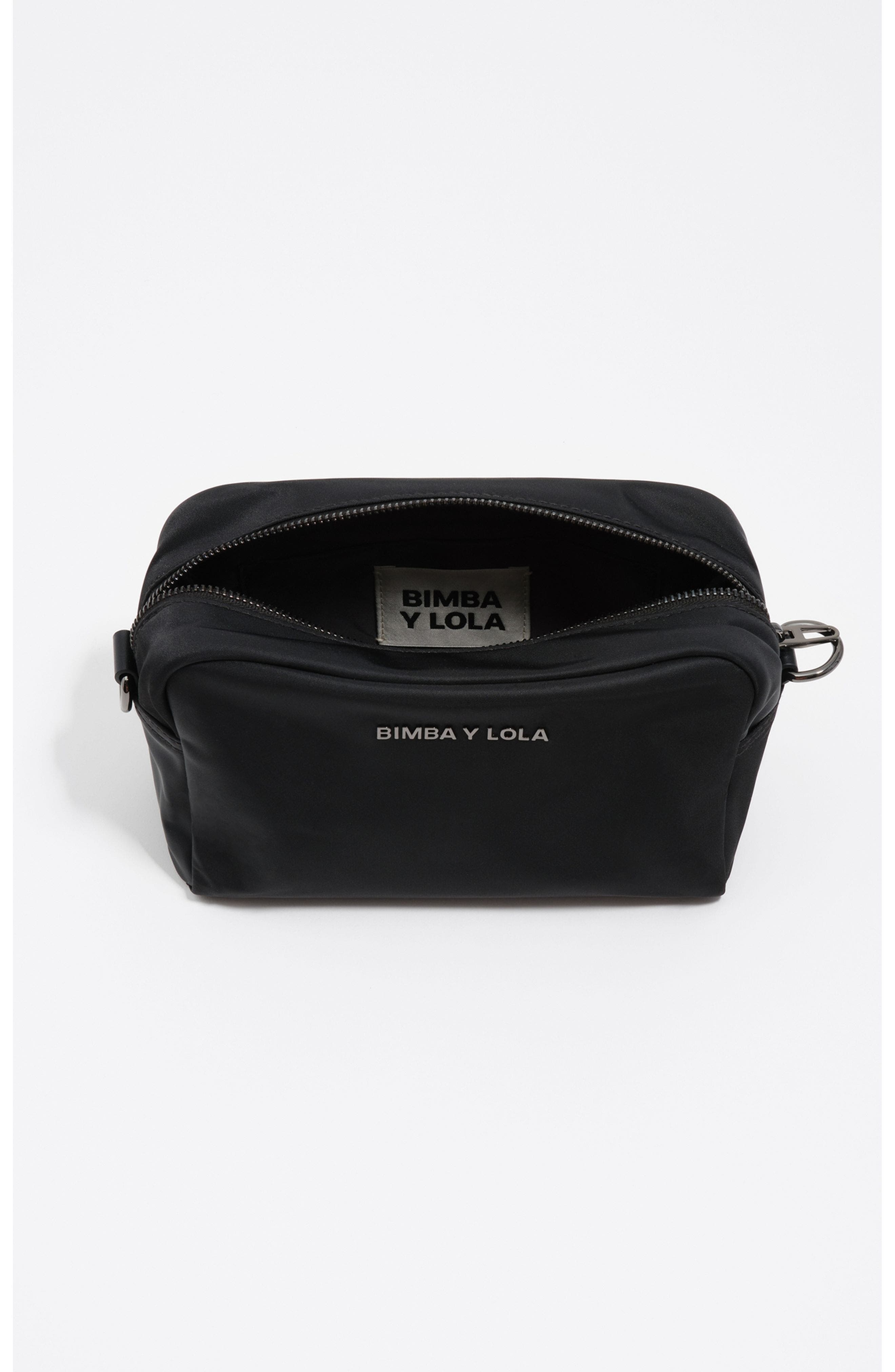 Bimba y Lola Nylon Rectangular Crossbody Bag, Alternate, color, Black