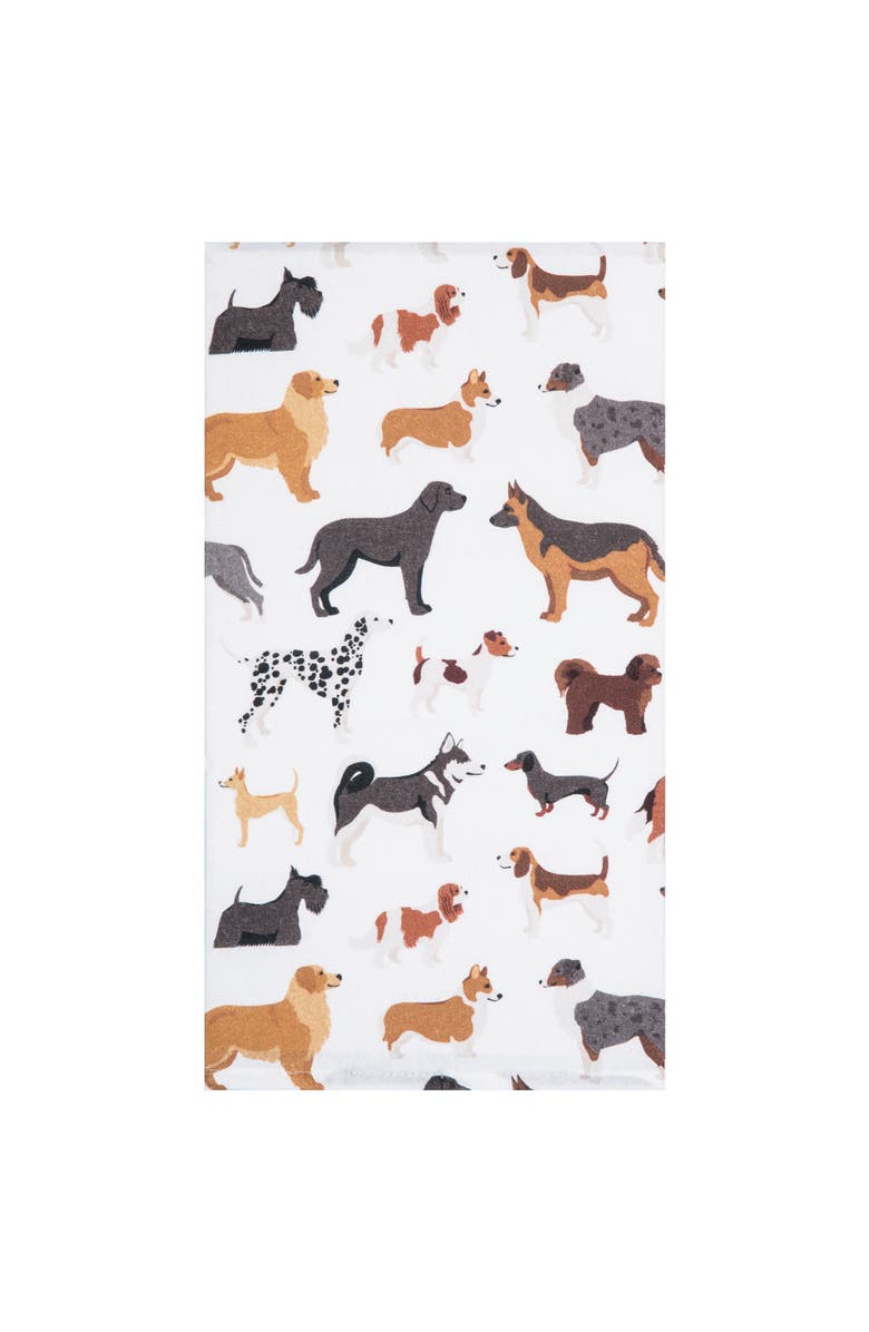 C&F Home Dog Breeds Kitchen and Bathroom Graphic Print Hand Towel, Main, color, Brown