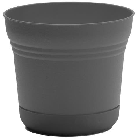 12 Inch Saturn Round Planter With Saucer Tray