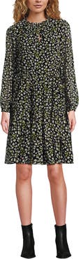 Lands' End Chiffon Above the Knee Adjustable Dress