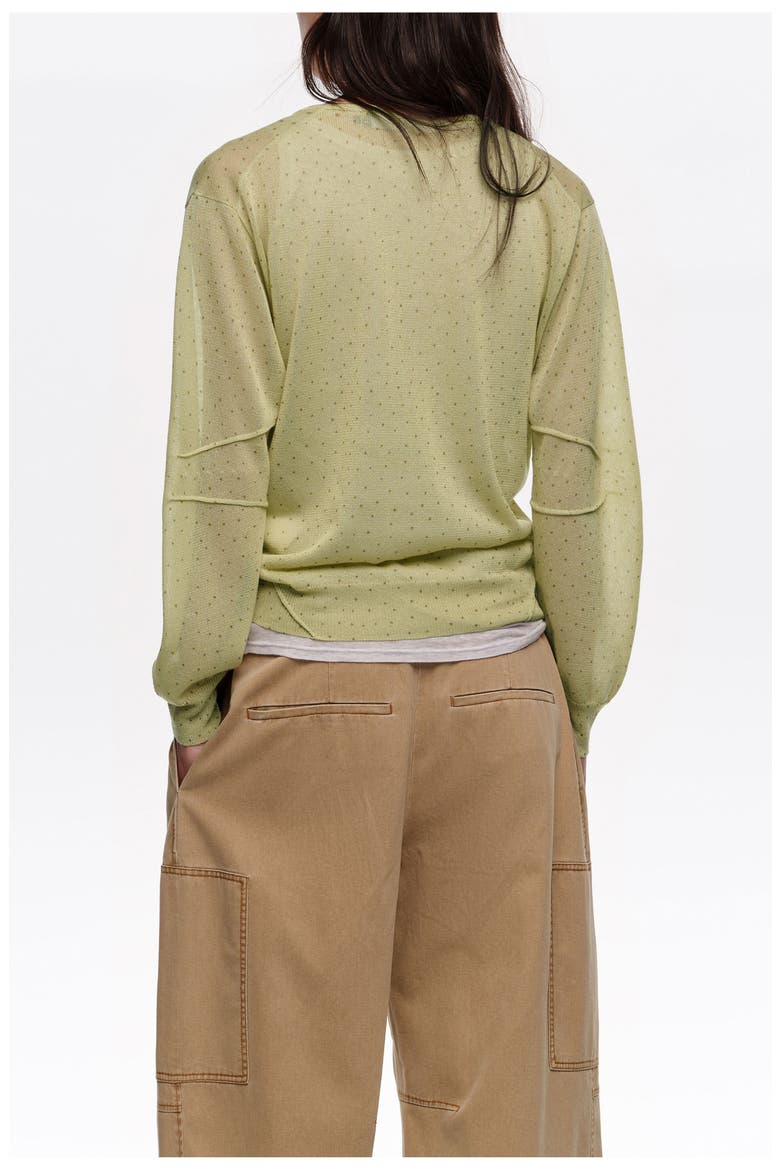 Mini Dots Straight Sweater, Alternate, color, DOTS MINI OLIVE