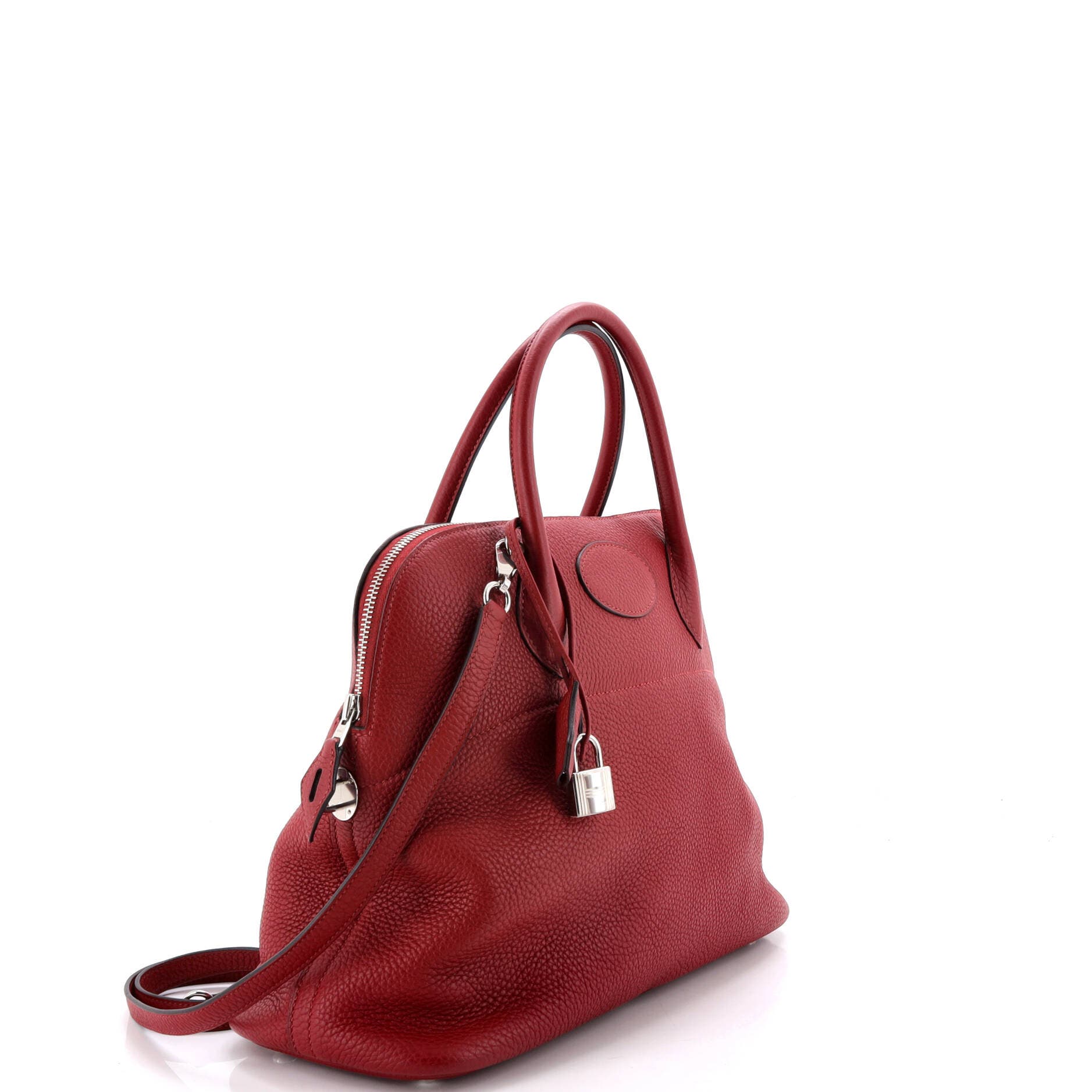 Pre-Owned Hermes Bolide Bag Clemence 35, Alternate, color, Rouge Grenat