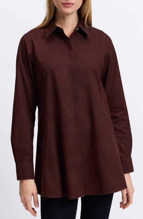 Cici Non-Iron Tunic Blouse