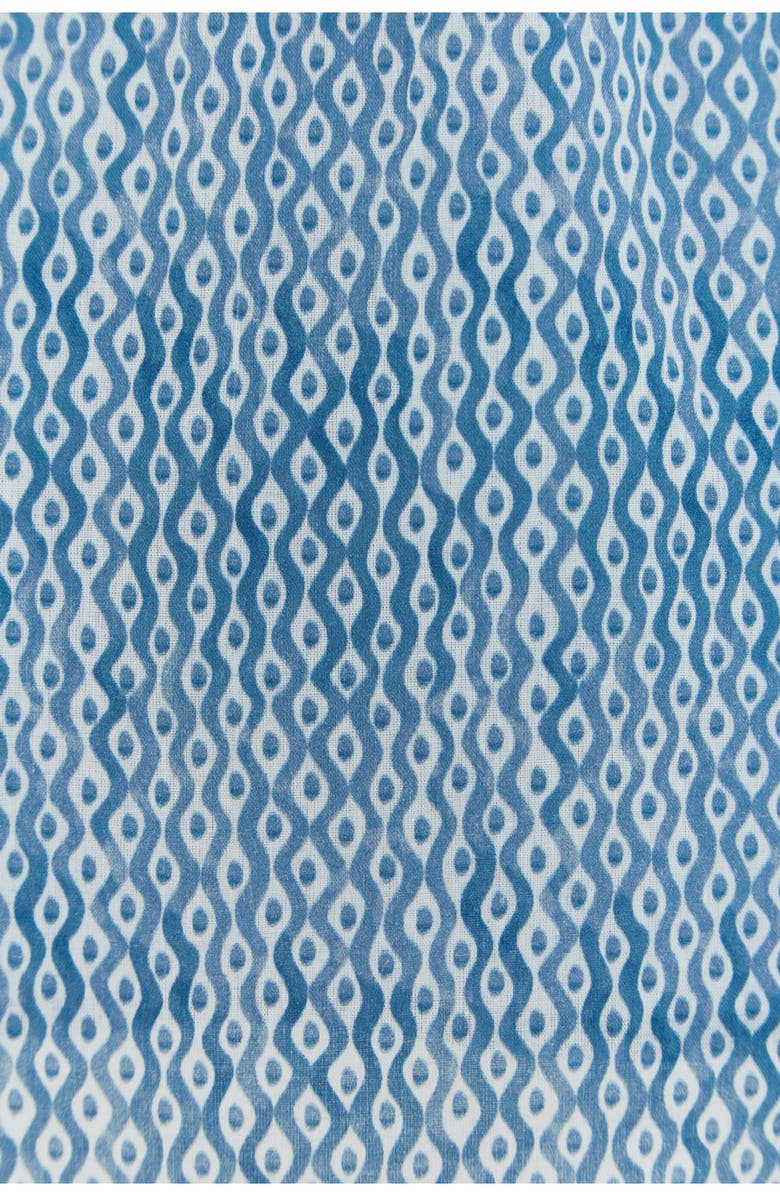 Babycottons Afrika Mandarin Collar Short Sleeve Shirt, Alternate, color, Pastel Blue