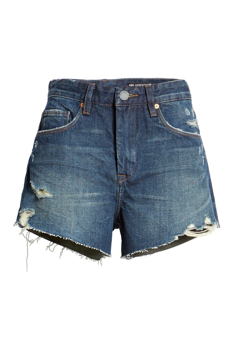 The Barrow Distressed Denim Shorts, Alternate, color, IN THE END