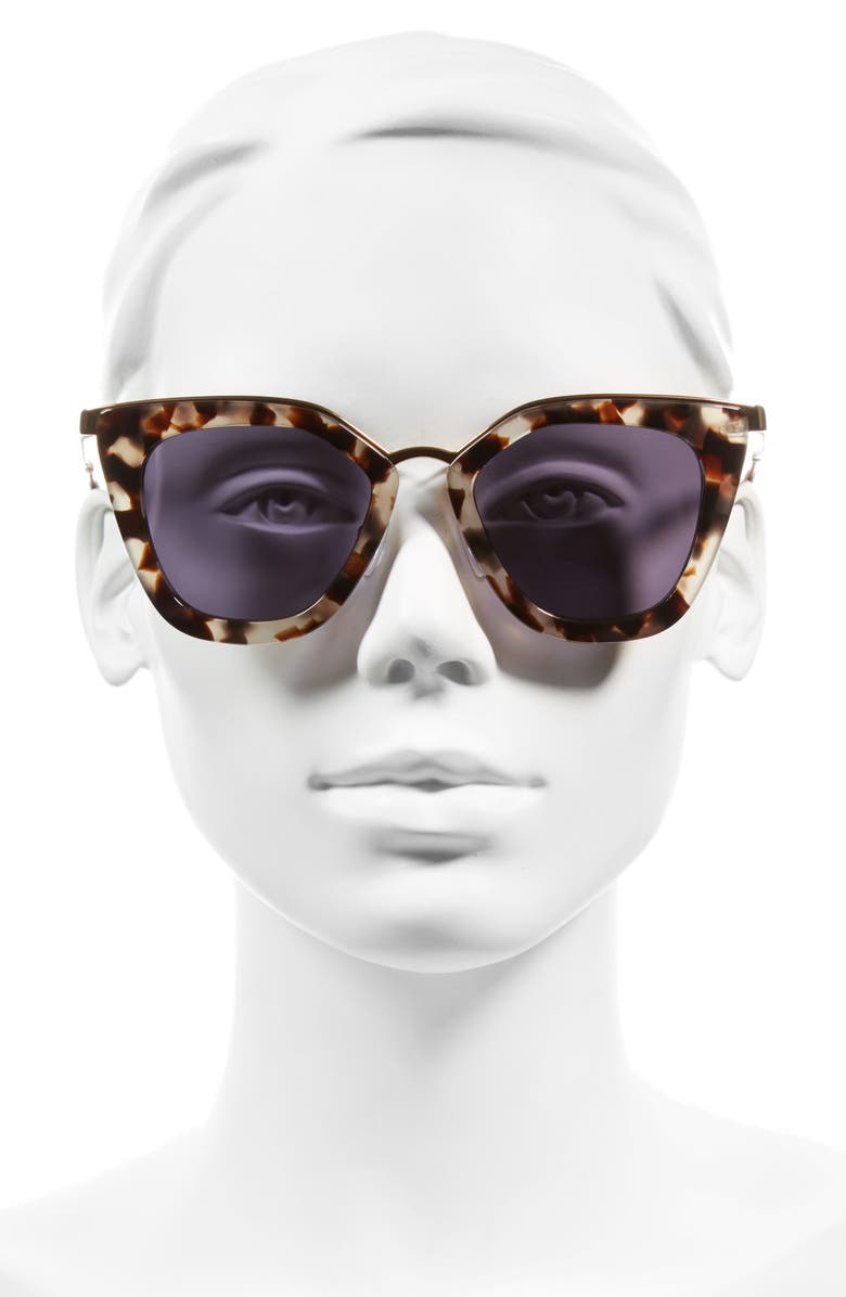 Prada 52mm Layered Frame Sunglasses, Alternate, color, 