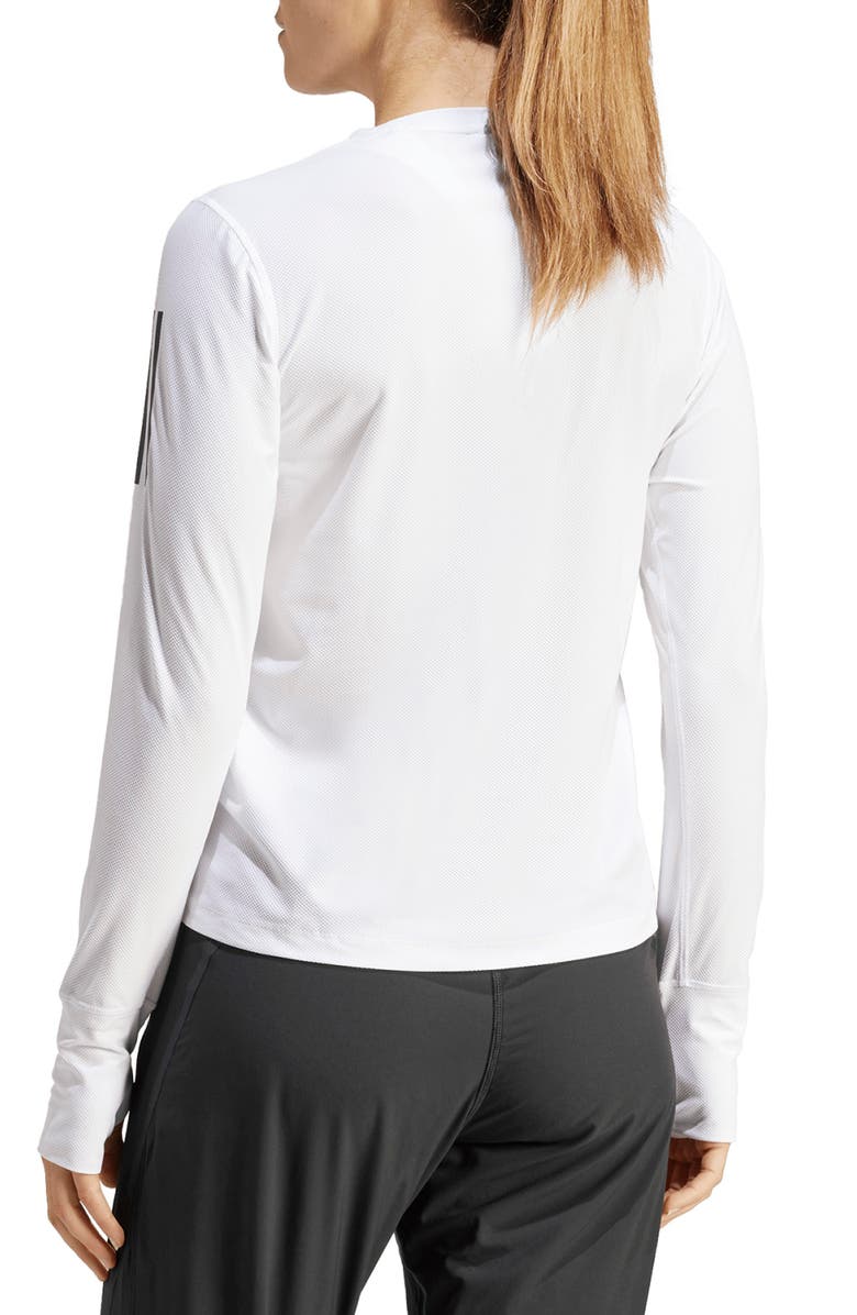 adidas Own the Run Long Sleeve T-Shirt, Alternate, color, White