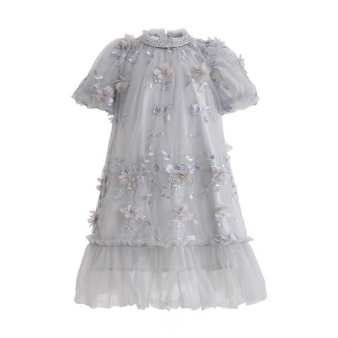 Bloom Embroidered Occasion Dress