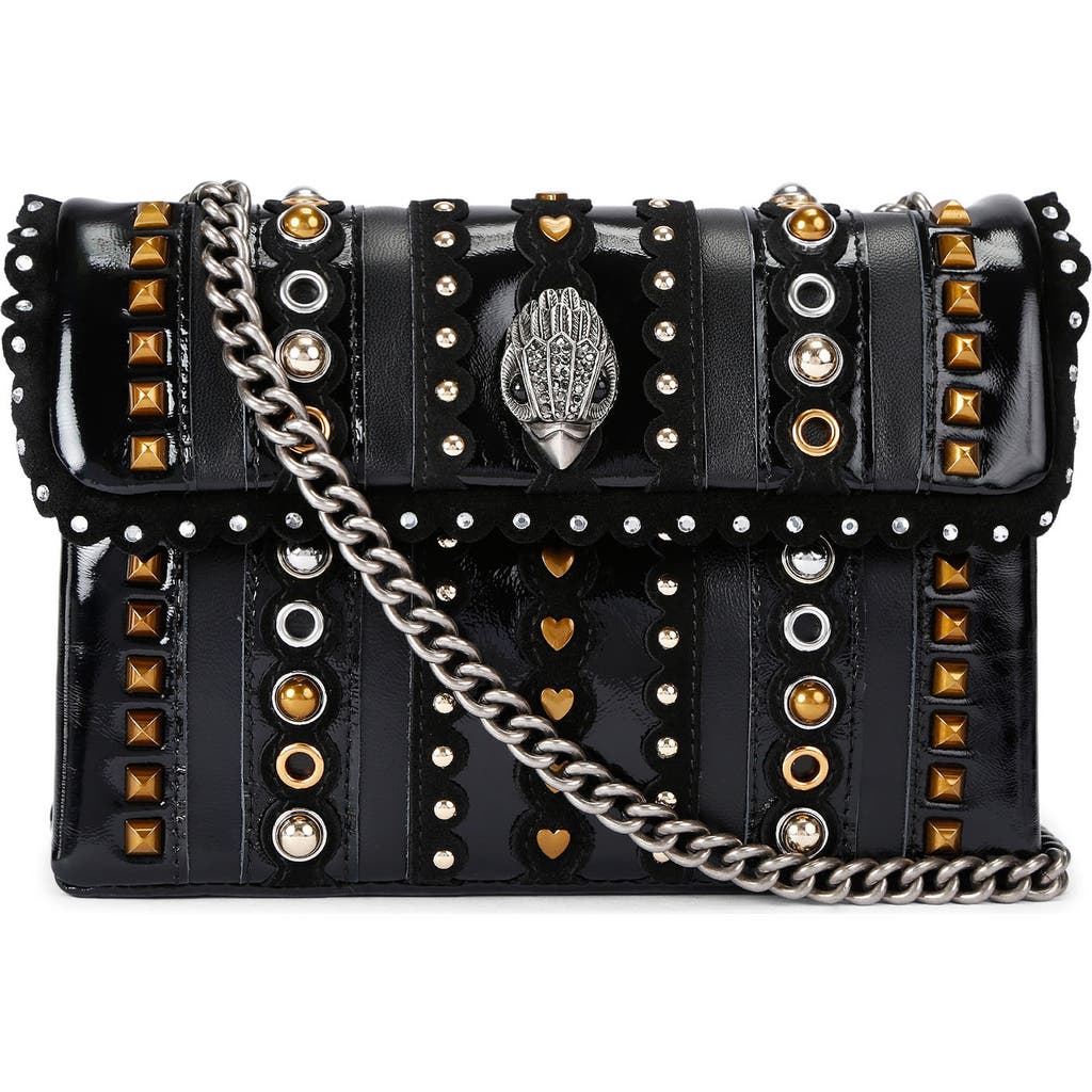 Kurt Geiger London Medium Kensington Studs Convertible Leather Shoulder Bag In Black