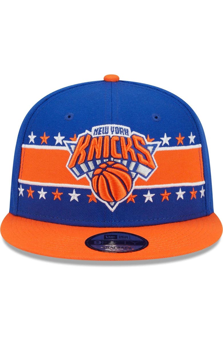 New Era Men's New Era Blue New York Knicks Banded Stars 9FIFTY Snapback Hat, Alternate, color, 