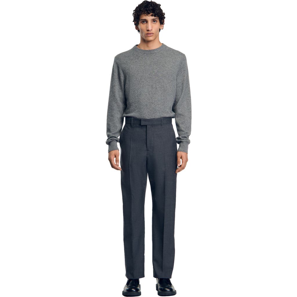 SANDRO Wide-leg trousers in Mocked Grey