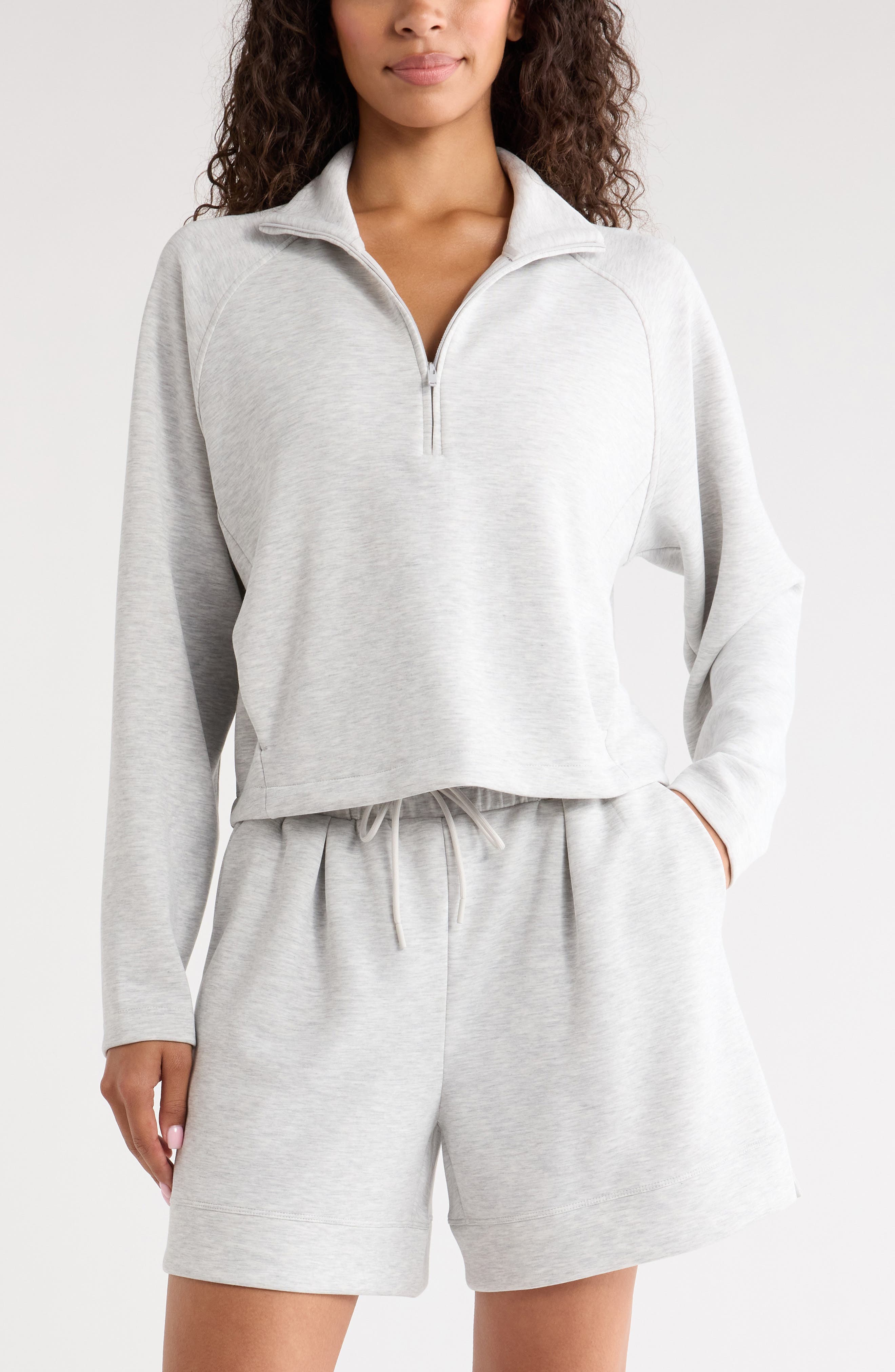 Zella Soft Luxe Half Zip Sweatshirt (Women) | Nordstrom