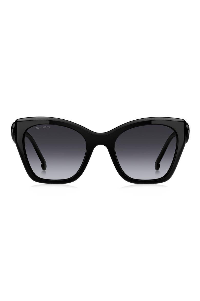 54mm Gradient Cat Eye Sunglasses, Main, color, BLACK/ DARK GREY SF
