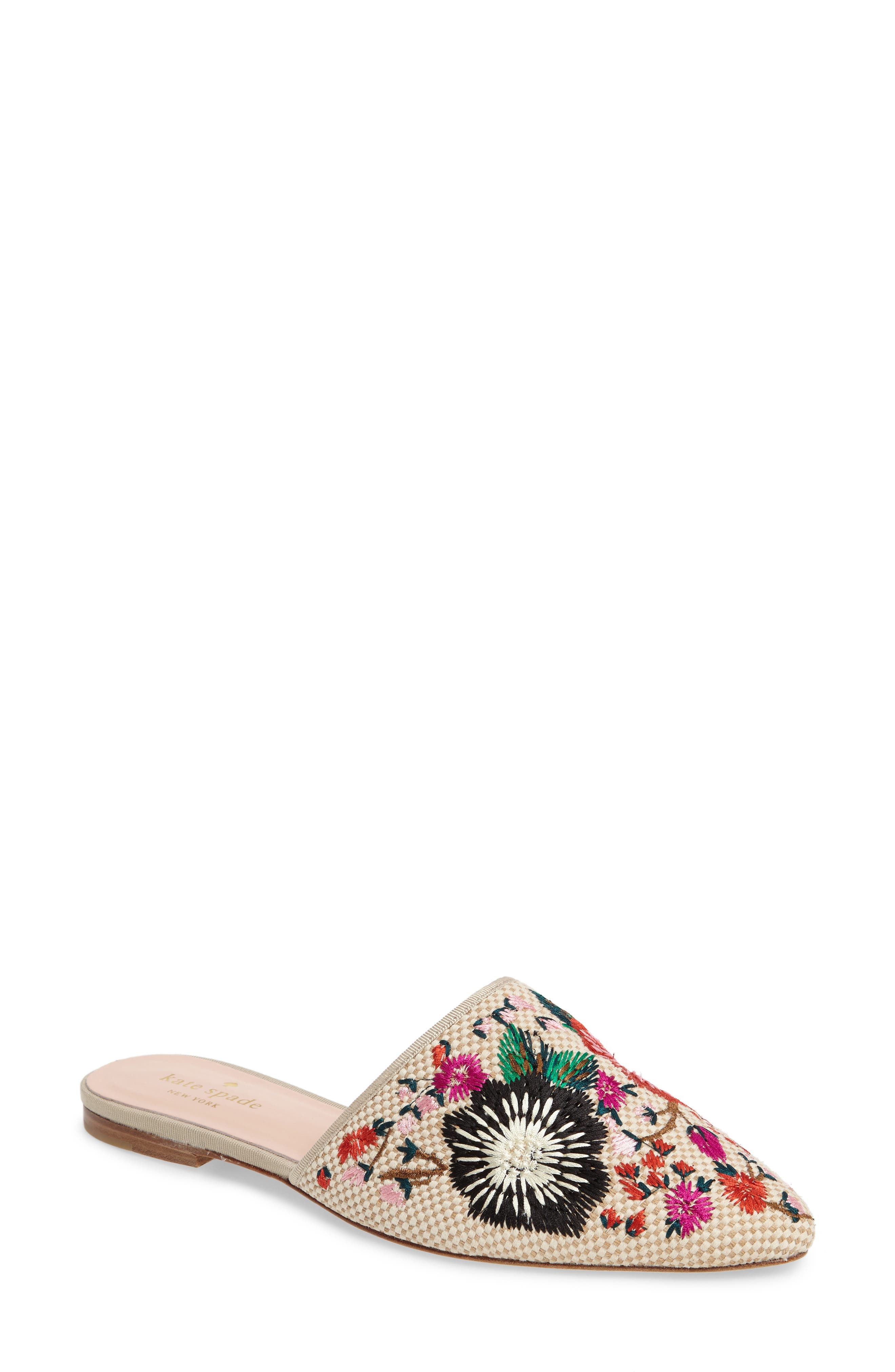 monteclair embroidered mule, Main, color, MULTI COLOR