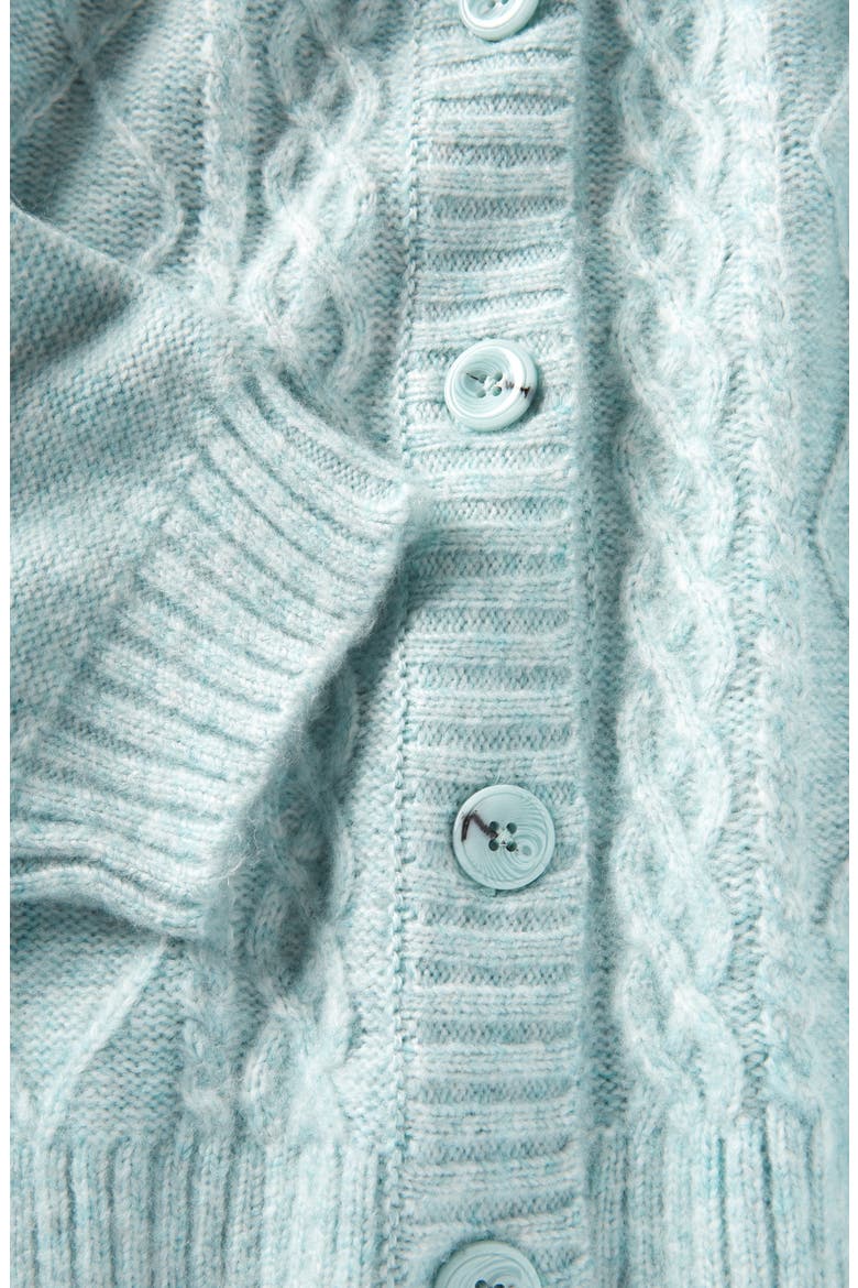 Kids' Oversize Cable Cardigan, Alternate, color, BLUE RAINDROP