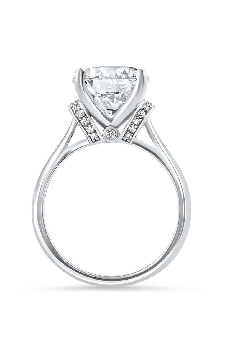 Bliss Diamond Certified 4.16Ct Cathedral Round Diamond Engagement 14k Gold Lab Grown, Alternate, color, 