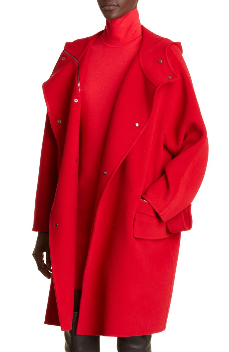 Max Mara Knut Virgin Wool Hooded Coat, Alternate, color,