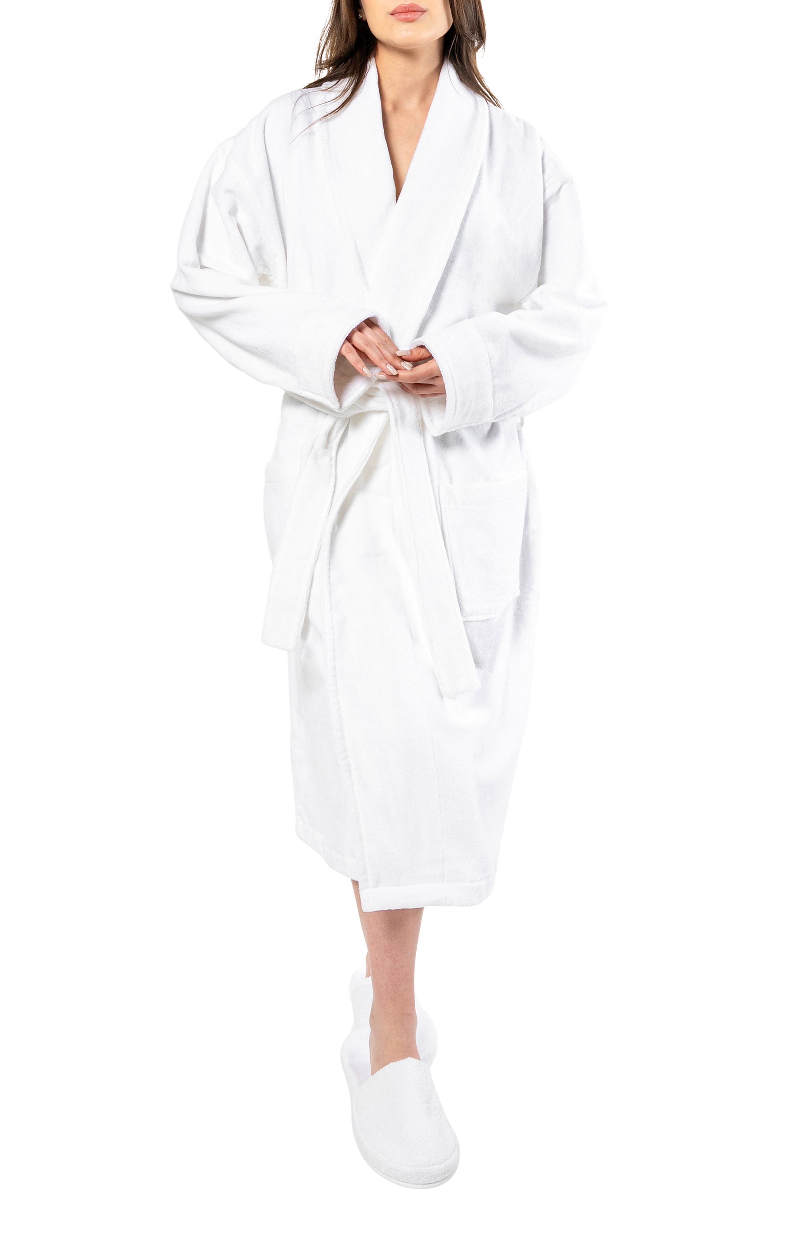 Linum Home Textiles Anovia Velour Cotton Robe