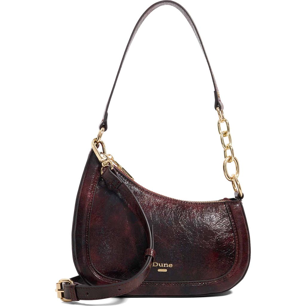 Dune London Direction Faux Leather Shoulder Bag In Purple