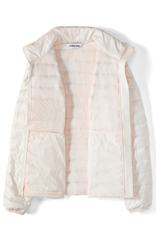 Lands' End Plus Size Wanderweight Packable Print Down Jacket In White