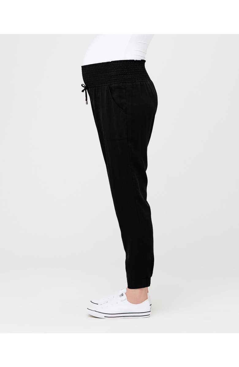 Ripe Maternity Tencel Off Duty Cargo Maternity Pant, Alternate, color, Black