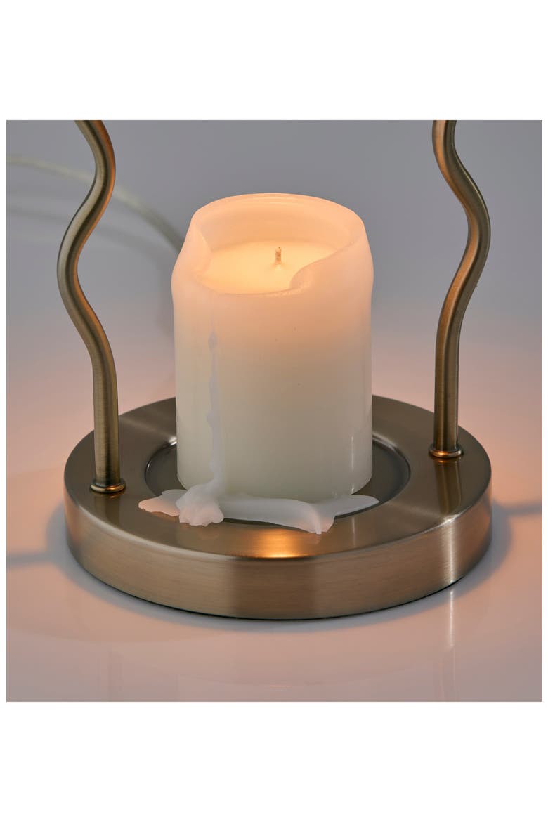 Chiara Candle Warmer Lamp, Alternate, color, ANTIQUE BRASS