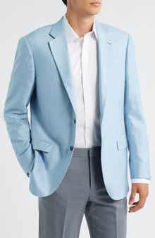 Emporio Armani Pale Blue Slub Sport Coat