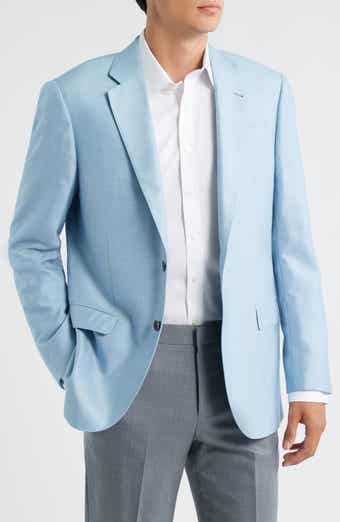 Emporio Armani Pale Blue Slub Sport Coat