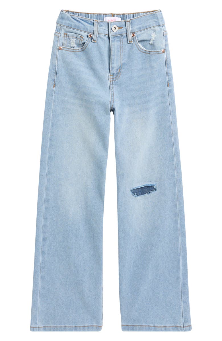 YMI Kids' Distressed Straight Leg Jeans, Main, color, Rip Repair
